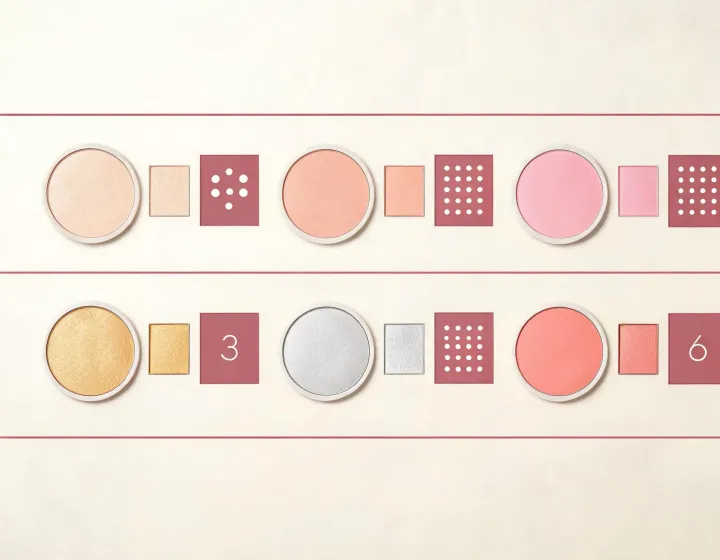 Pressed powder highlighter inquiry board illustration